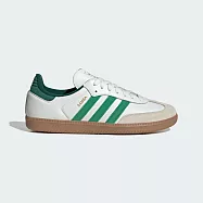 Adidas 愛迪達 Samba OG [JI3202] 男 運動休閒鞋 復古鞋 德訓鞋 舒適 穿搭 白綠 24.5cm 白/綠