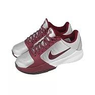 Nike 籃球鞋 Kobe V GS 大童 女鞋 紅 銀 曼巴 高中配色 緩震 HM9522-001 24cm RED/SILVER