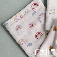 【日本桃雪】紗布方巾-奇幻天空 (彩虹) | 鈴木太太公司貨
