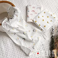 【日本桃雪】紗布毛巾-奇幻天空 (月亮) | 鈴木太太公司貨