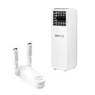 DIKE 冷暖水冷溫控扇+活性碳恆溫定時紫外線烘鞋機 超值組 HLE510WT+HLE910WT