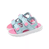 Puma 涼拖鞋 Evolve Sandal PS 中童 小朋友 藍 粉 魔鬼氈 運動鞋389147-09 18.5cm BLUE/PINK