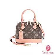 Roberto Mocali - 義大利諾貝兔自然森林系列茉綠花紋小貝殼包手提斜背包(附長背袋) 茉綠花紋