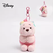 【Disney 迪士尼】正版授權櫻花系列12cm小熊維尼玩偶戀愛告白吊飾鑰匙圈(閨蜜女友女兒聖誕生日交換禮物 小翅膀維尼款