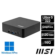 msi微星 Cubi NUC AI+ 3MG-011TW 黑 迷你桌機 (Ultra 5 322/16G/512G SSD/Win11Pro/黑)