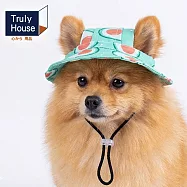 【Truly House】寵物可愛遮陽漁夫帽 遮陽帽 外出 貓咪 狗 裝飾帽 防曬帽(四款任選) 綠色酪梨-M