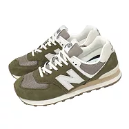 New Balance NB 休閒鞋 574 男鞋 女鞋 綠 白 麂皮 緩震 復古 經典 紐巴倫 U5742RG-D 23cm GREEN/WHITE