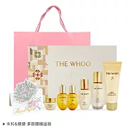 Whoo后 重生秘帖煥能修護精華禮盒[秘帖50ml+秘帖20ml+滋養液20ml+清潤乳20ml+光澤霜10ml+洗顏乳100ml]-國際航空版(附好運繽紛大禮袋+卡片)