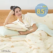 【義大利La Belle】ICECOOL眠綿冰蠶絲蛋白抗菌涼感涼被(150*195cm) 小熊餅乾