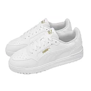 Puma 休閒鞋 Shuffle Downtown 男鞋 女鞋 白 金 皮革 復古 金標 402596-01 23cm WHITE/GOLD