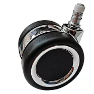 電腦椅輪子 靜音型 彈力PU輪/電金滑輪組 (6.5cm/一組五顆) WHEEL-019
