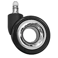 電腦椅輪子 靜音型 彈力PU輪/電金中空滑輪組 (6cm/一組五顆) WHEEL-021