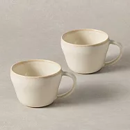 有種創意 - 日本美濃燒 - 柔霧流光馬克杯 - 任選對杯組(310ml) - 乳白+乳白