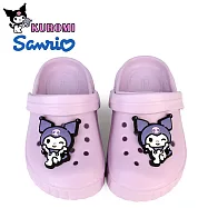 【HELLO KITTY】童鞋 KUROMI 酷洛米 洞洞鞋 雨鞋 布希鞋 穆勒鞋 涼拖鞋 兩穿 防水 輕量 厚底 台灣製 15 紫色