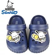 【HELLO KITTY】童鞋 POCHACCO 帕恰狗 洞洞鞋 雨鞋 布希鞋 穆勒鞋 涼拖鞋 兩穿 防水 輕量 厚底 台灣製 16 藍色