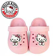 【HELLO KITTY】童鞋 凱蒂貓 洞洞鞋 雨鞋 布希鞋 穆勒鞋 涼拖鞋 兩穿 防水 輕量 厚底 台灣製 15 粉紅色