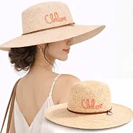 Chloe 經典刺繡LOGO草帽(米色) 58