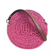 Chloe 經典LOGO編織斜背包 桃紅