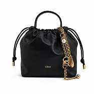 Chloe Mini Icons羊皮抽繩水桶包- 黑色