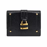 Chloe Paddington 鉚釘鎖扣三折短夾- 黑色