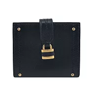 Chloe Paddington 鉚釘鎖扣對開短夾- 黑色