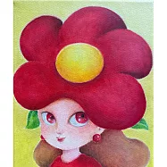 【玲廊滿藝】徐乙白-紅花17.5x14cm