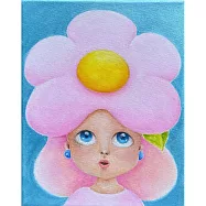【玲廊滿藝】徐乙白-粉花 17.5x14cm