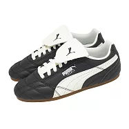 Puma 休閒鞋 Tackle PRM 男鞋 女鞋 黑 米白 復古 皮革 薄底 膠底 408535-01 23cm BLACK/IVORY