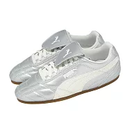 Puma 休閒鞋 Tackle PRM Metallic 男女鞋 銀 米 復古 薄底 膠底 409116-01 23cm SILVER/IVORY