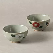 有種創意 - 日本美濃燒 - 昭和山茶飯碗 - 任選對碗組(11.7cm) - 白椿+白椿