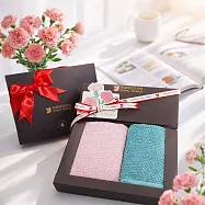 雲御織】MIT台灣製 抗菌 防霉 抗菌 特波麗 毛巾 禮盒 母親節禮盒 湖水綠雙入組