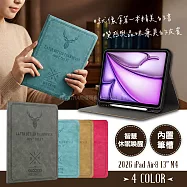 二代筆槽版 VXTRA 2026 iPad Air8 13吋 M4 北歐鹿紋平板立架皮套 保護套 蒂芬藍綠