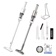 【Yates亞堤斯】雙電池旗艦版|台製CV-X1二代 發明專利 智慧氣旋無線吸塵器 手持式吸塵器 可拆卸電池 超強吸力 珍珠白