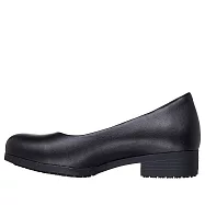 Skechers 思克威爾 Naulia SR [108322BLK] 女 工作鞋 皮鞋 輕量 避震 止滑 黑 24cm 黑