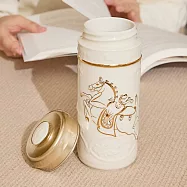 《乾唐軒活瓷》 新品上市 | 馬上如意隨身杯 / 大 / 雙層 / 透明白鎏金 330ml 透明白鎏金