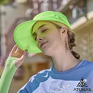 【ATUNAS 歐都納】玩美肌光超輕兩用帽/防曬抗UV帽/遮陽帽/大盤帽/空頂帽A1AHHH16N- 螢光黃