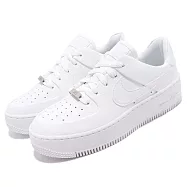 Nike 休閒鞋 Wmns AF1 Sage Low 女鞋 白 微厚底 小白鞋 AR5339-100 25.5cm WHITE/WHITE-WHITE