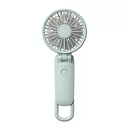 日本Rhythm Silky Wind Mobile 3.2│勾掛式雙扇葉摺疊手提風扇 河川藍
