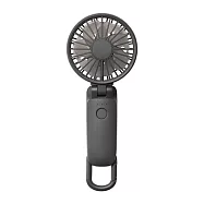 日本Rhythm Silky Wind Mobile 3.2│勾掛式雙扇葉摺疊手提風扇 迷霧黑
