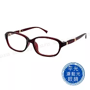 【SUNS】濾藍光眼鏡 柔雅方框眼鏡 僅18g 抗紫外線UV400 阻隔藍光/台灣製造 S2174 酒紅色