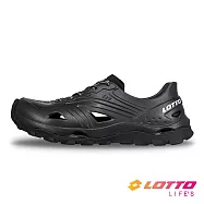 【LOTTO 義大利】男 TREAKS 戶外洞洞鞋- 25cm 黑