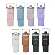 【H&R安室家】SITARAYURI磁吸蓋附吸管可手提304不鏽鋼保溫杯900ml(H16) 白色