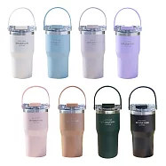 【H&R安室家】SITARAYURI 吸管直飲可手提304不鏽鋼保溫杯600ml(H23) 白色