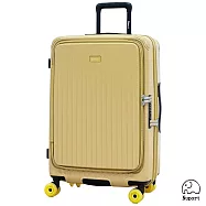 【NUPORT】26吋御曜典藏系列前中開旅行箱/行李箱(奶油黃)