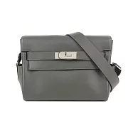 HERMES Kelly Messenger 銀釦翻蓋式郵差包/斜背包(灰色)_展示品