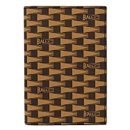 BALLY 6305148 PNT 品牌新款印花對開三卡護照夾.咖