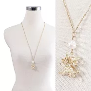 Christian Dior R&ecirc;ve d&rsquo;Infini 花朵烏龜造型墜飾長鍊.淡金