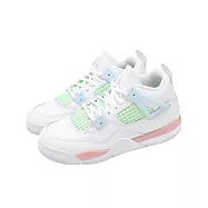 Nike 休閒鞋 Jordan 4 Retro PS 中童 小朋友 白粉 情人節 AJ4 IB7069-100 21cm WHITE/PINK