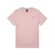 The North Face W TNF ESSENTIAL FOUNDATION REGULAR SS TE 女 短袖上衣 NF0A8GWF0SO S 粉紅色