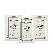 L&rsquo;OCCITANE 歐舒丹 乳油木皂(250g)X3-新版-任選[牛奶/薰衣草/馬鞭草]-百貨公司貨 牛奶